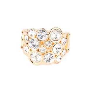 "BUBBLING BRAVADO" GOLD RING